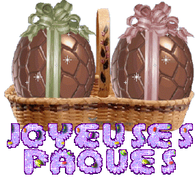 Gif animé joyeuses Pâques oeufs